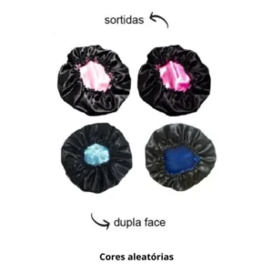 2 Toucas toca de Cetim Dupla Face + Escova Mágica + Escova Polvo
