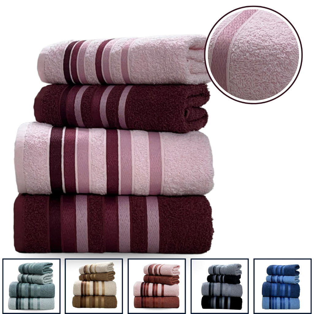 Jogo de Toalha 2 Banho e 2 Rosto 100% Algodão Excelente Absorção Felpuda Macia Premier Habitat - Imagem 3