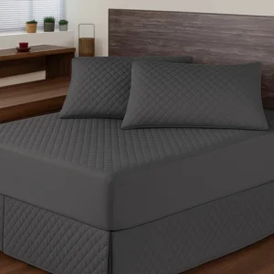 Kit 3 Peças Capa Colchão Casal Impermeável + 2 Fronhas de travesseiro Protetor Micromatelado - Saori
