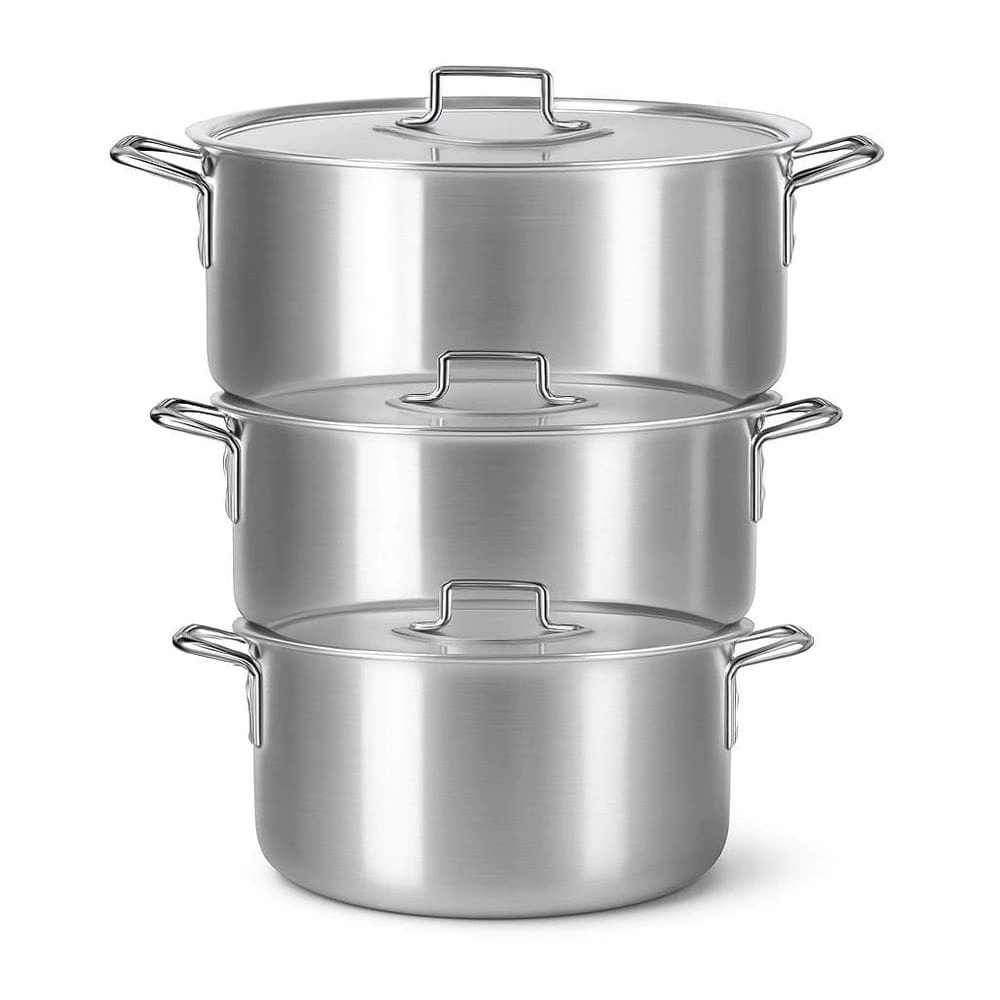 Kit Panelas de Alumínio para Feijoada Jogo de Panela 3 peças Kit Feijoada Caçarola Grande