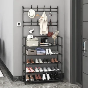Arara 4/5 Andar Sapateira Organizadora Cabideiro Suporte Multiuso Sapato Tenis Roupa Quarto Armários